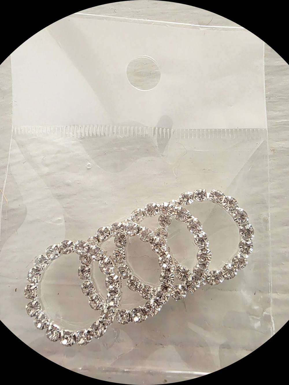 Set Of Silver Crystals Rings - Picture 2 of 6
